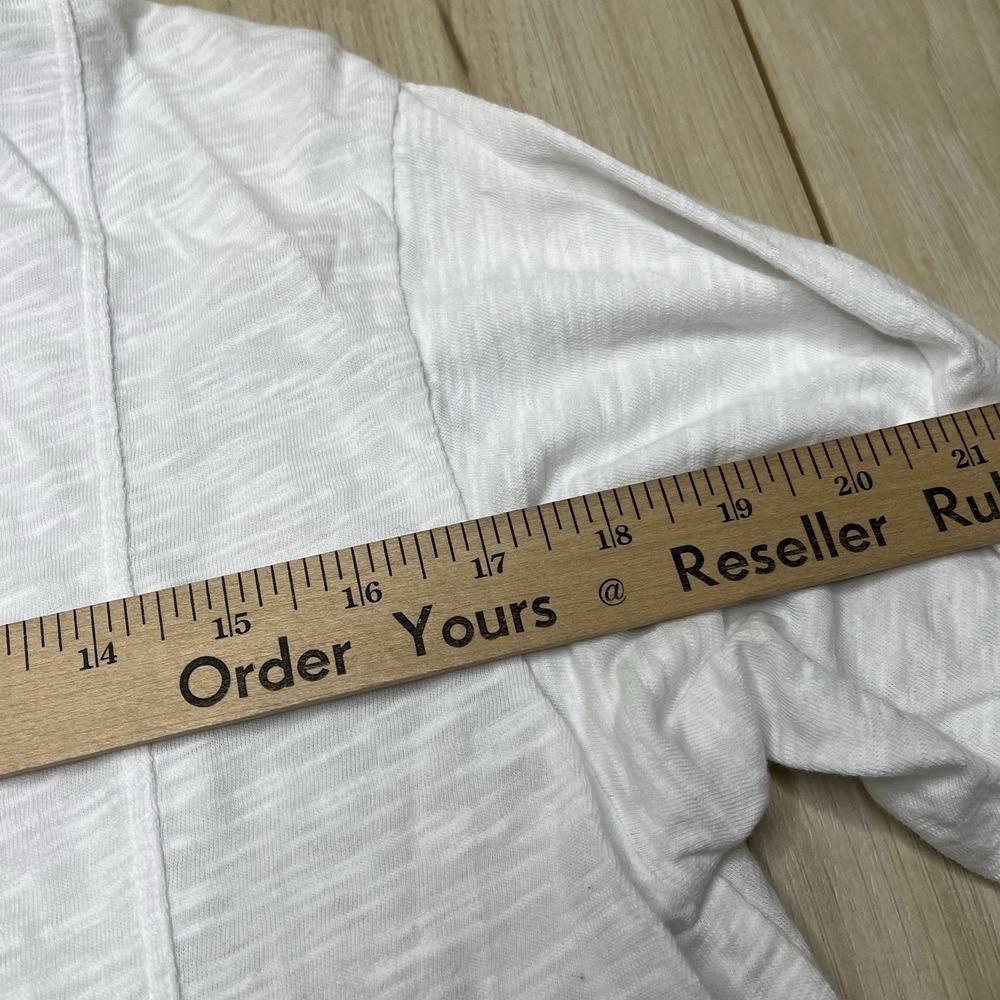 WILT Women's Asymmetrical Long Sleeve Pullover Cotton Top White Size Small USA - Picture 13 of 13